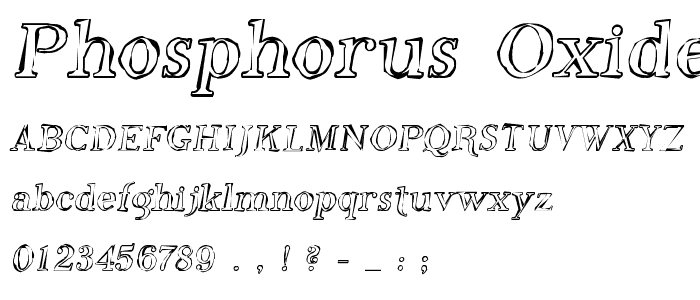 Phosphorus Oxide font